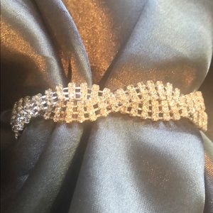 Ornate Rhinestone Bridal Bracelet- lots of shine!!